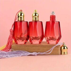 1pc.  Glass Perfume Bottle - Red